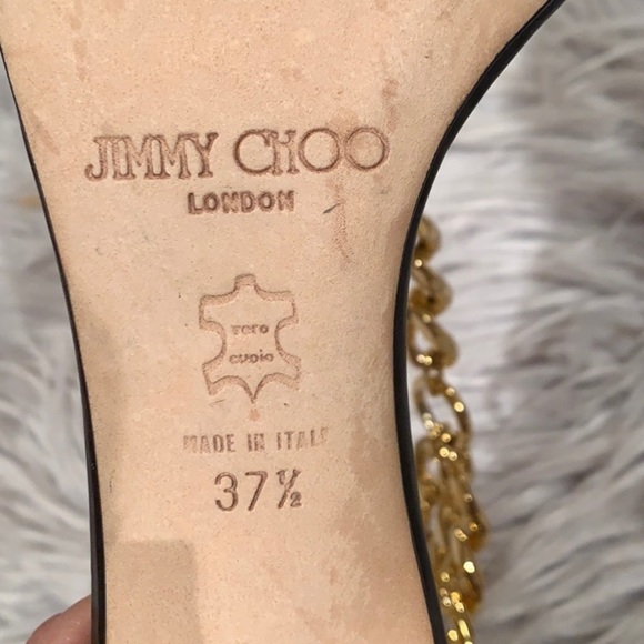 Jimmy Choo Leather Heels with chain - Picture 14 of 16